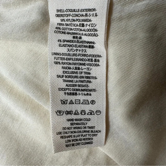 Free People Poppy Lace Mini Dress NWT Tea Cream Size Medium Lined Pockets Nylon - Picture 11 of 12